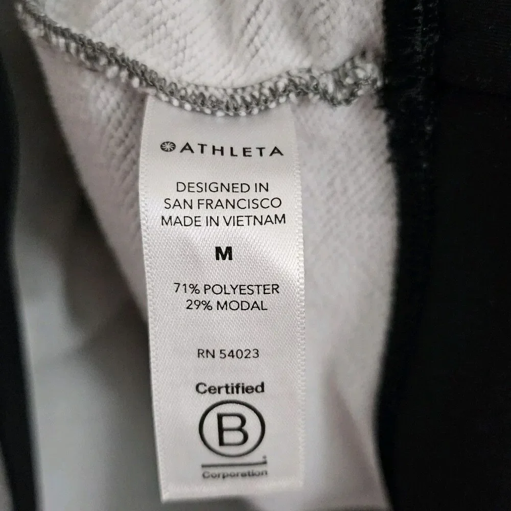 Athleta Sweater Womens Medium Gray Recover Hoodie Pullover Drawstring 599655 - Picture 3 of 10